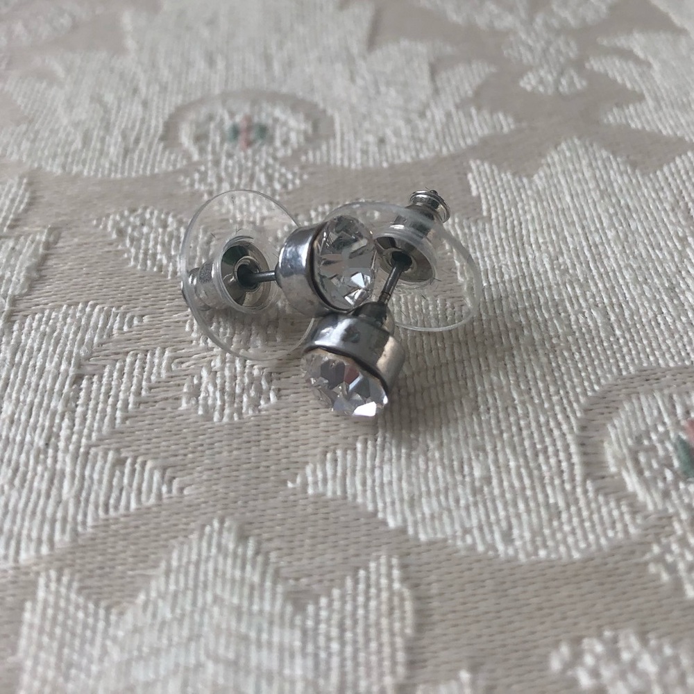 Small Faux Diamond Stud Earrings